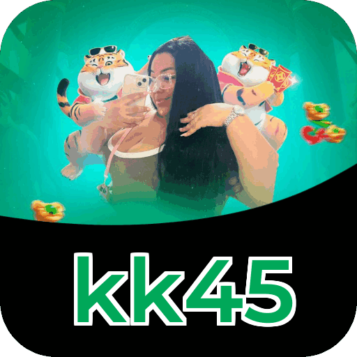 Interface do aplicativo kk45 mostrando jogos disponíveis no iOS e Android
